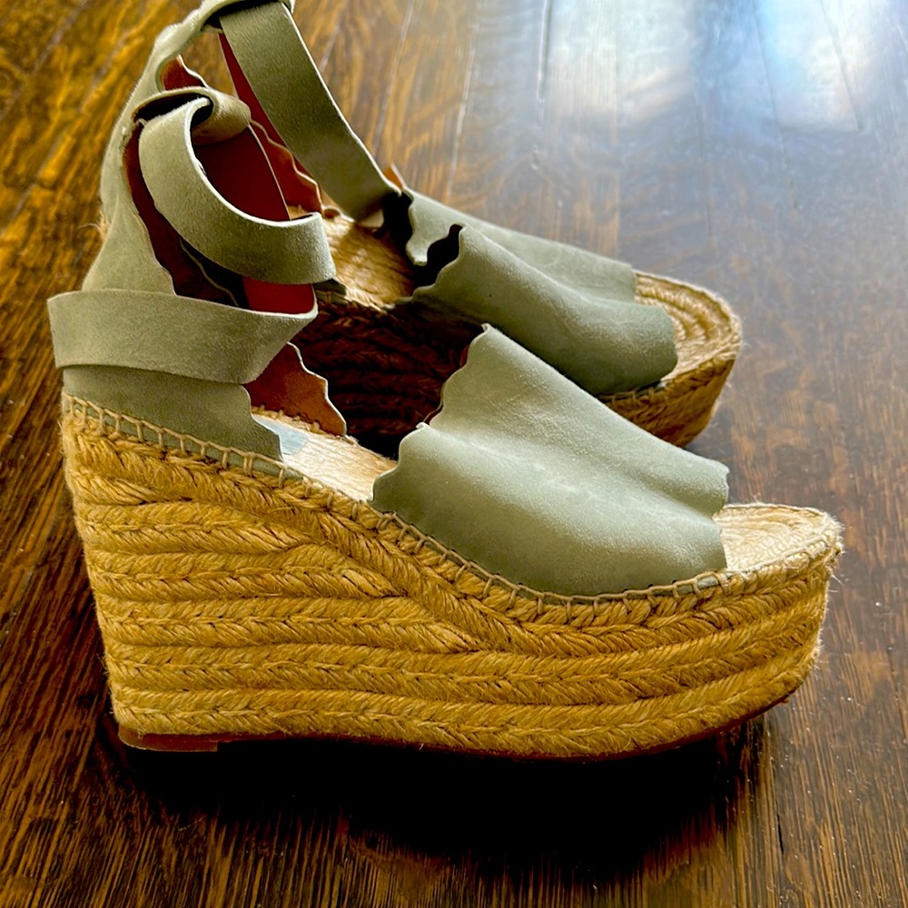 Chloe blue suede espadrilles